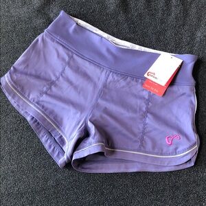 Athletic DNA Serious Athletes Women Tennis Running Workout Shorts Purple Size S